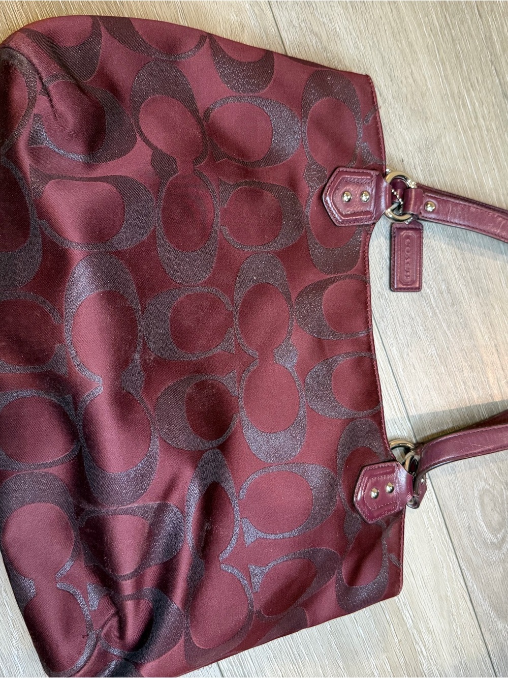 Coach Campbell Purse Burgundy / Maroon Handbag Shoulderbag G1382-F26246 - Picture 7 of 10